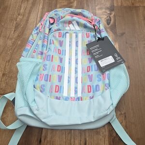 Adidas Kids' Pastel Blue and Pink Backpack